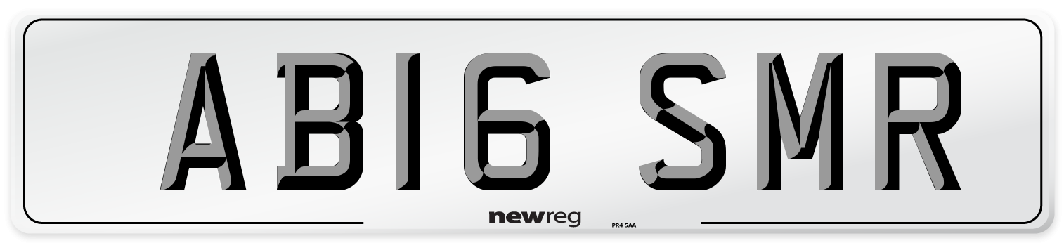 AB16 SMR Number Plate from New Reg